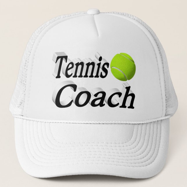 Gorra De Camionero Entrenador de tenis (Anverso)