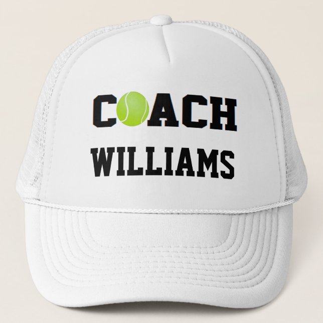 Gorra De Camionero Entrenador de tenis - Personalizado (Anverso)