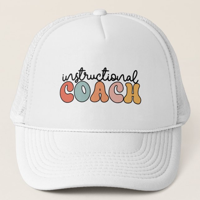 Gorra De Camionero Entrenador educativo de enseñanza retro (Anverso)