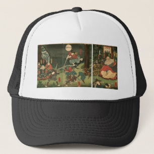 Gorra De Camionero Entrenamiento del samurai con Tengu, circa 1859
