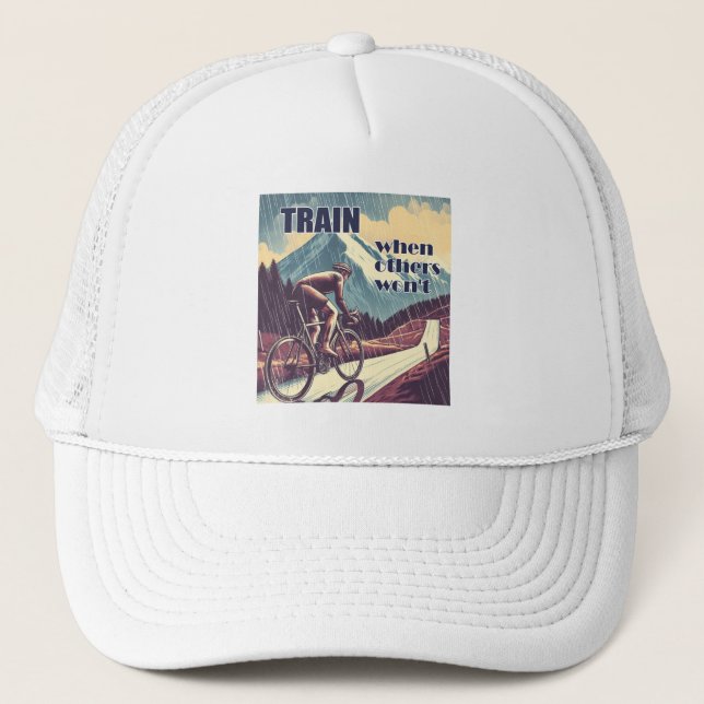 Gorra De Camionero Entrenar cuando otros no vayan en bicicleta (Anverso)