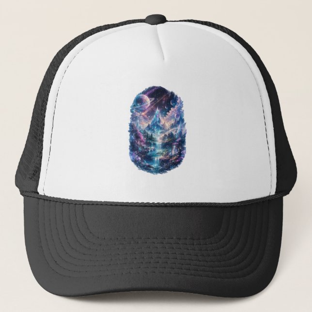 Gorra De Camionero Epic Cosmic Fantasy World Art (Anverso)