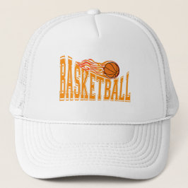 Gorra De Camionero Equipo de Baloncesto Retro en Llamas