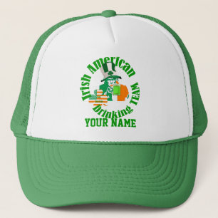 Gorra De Camionero Equipo de beber irlandés-americano, Día de San Pat