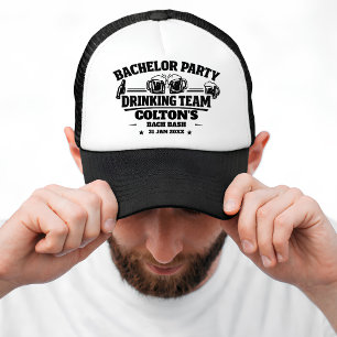 Gorra De Camionero Equipo de Bebida de la Fiesta de Soltero Tripulaci