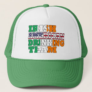 Gorra De Camionero Equipo de consumición del americano irlandés