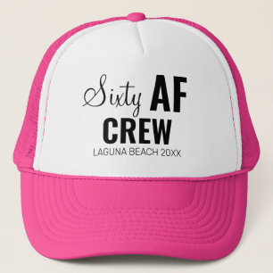 Gorra De Camionero Equipo de Cumpleaños Personalizado 30 40 50 60 70 