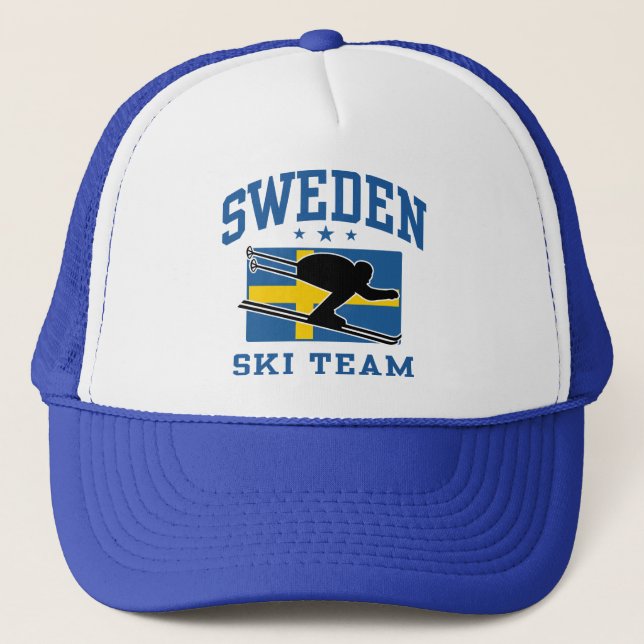 Gorra De Camionero Equipo de esquí de Suecia (Anverso)