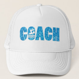 Gorra De Camionero Equipo de natación Entrenador Natación y Piscina d
