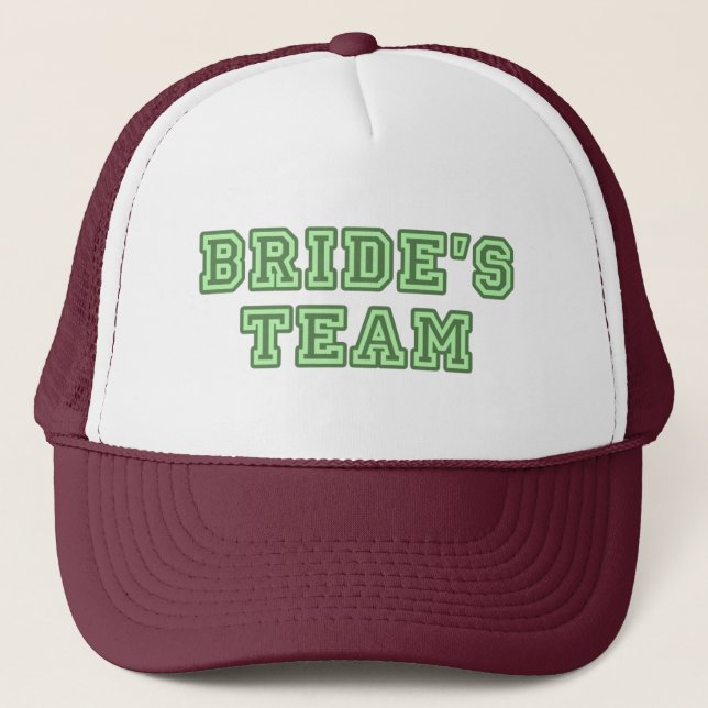 Gorra De Camionero Equipo de novias - Texto universitario (Anverso)