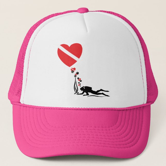 Gorra De Camionero EQUIPO DE SUBMARINISMO del amor (Anverso)