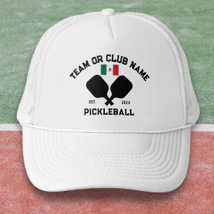 Gorra De Camionero Equipo del Club de Pickleball México Bandera Mexic