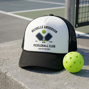 Gorra De Camionero Equipo del Club de Pickleball-Palas y Pelota Perso