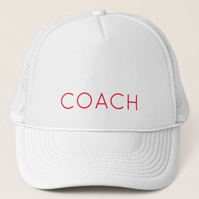 Gorra De Camionero Equipo deportivo Espíritu COACH Regalo Personaliza (Anverso)