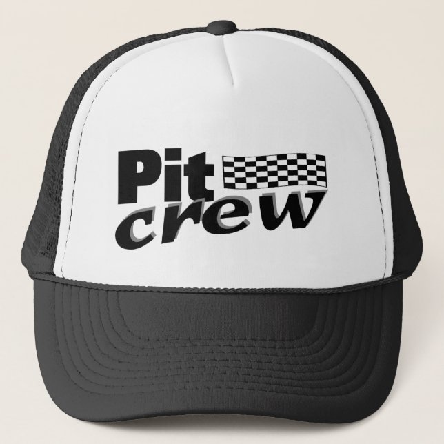 Gorra De Camionero Equipo en boxes (bandera de las Carreras) (Anverso)