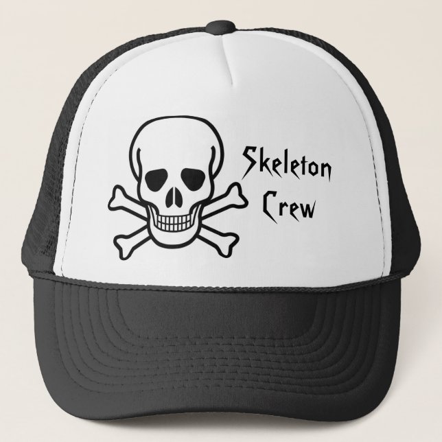 Gorra De Camionero Equipo esquelético del pirata (Anverso)