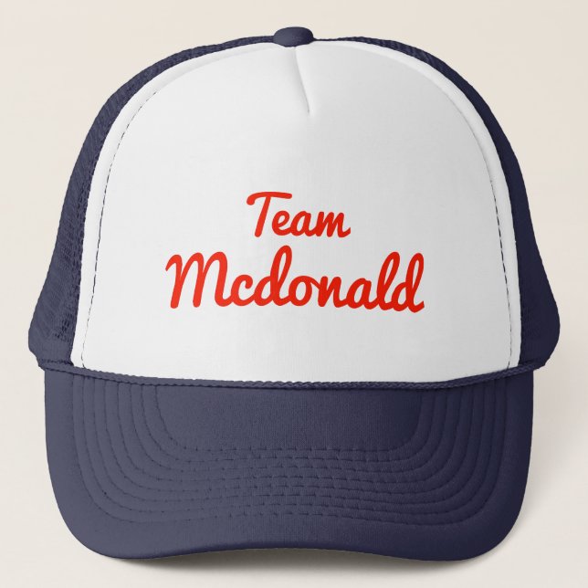 Gorra De Camionero Equipo Mcdonald (Anverso)