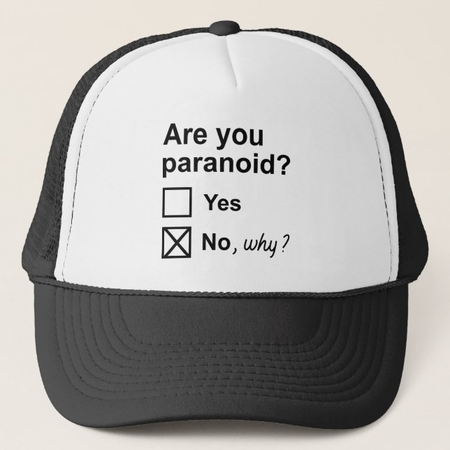 Gorra De Camionero ¿Eres Paranoico (Anverso)
