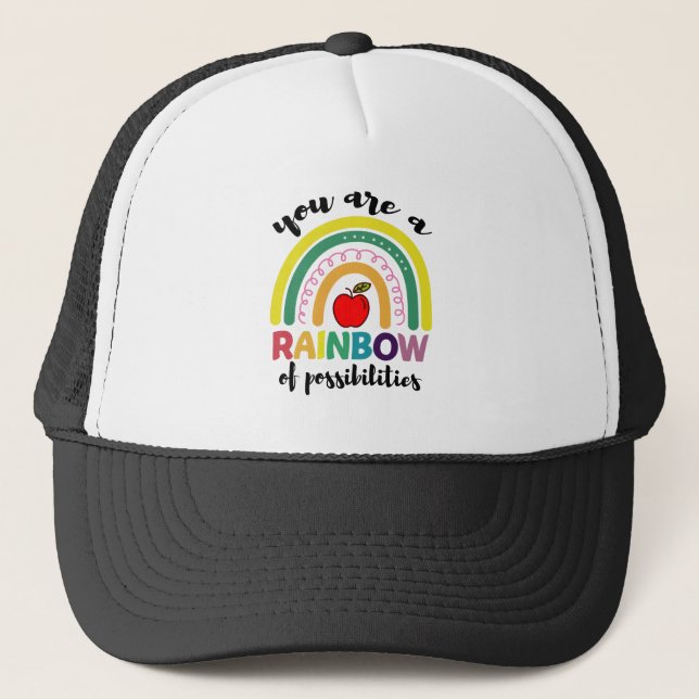 Gorra De Camionero Eres un arcoíris de posibilidades maestro (Anverso)