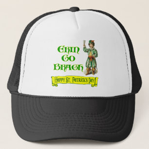 Gorra De Camionero Erin Go Braugh Feliz Día de San Patricio diciendo