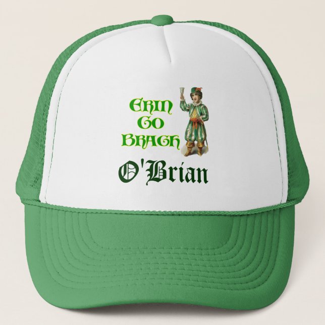 Gorra De Camionero Erin Go Braugh Personalizable Irish Dice (Anverso)