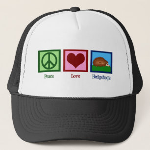 Gorra De Camionero Erizos del amor de la paz