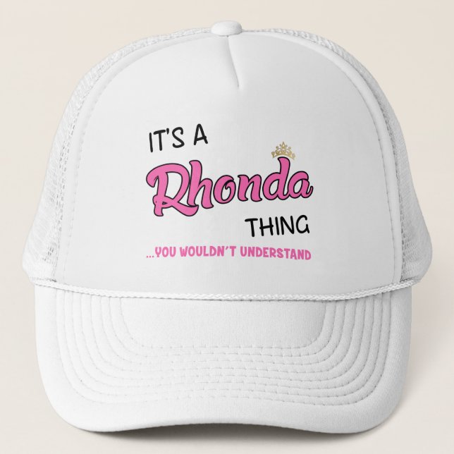 Gorra De Camionero Es algo de Rhonda que no entenderías (Anverso)