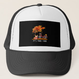 Gorra De Camionero Es divertido el diseño otoñal del perro cardigan d