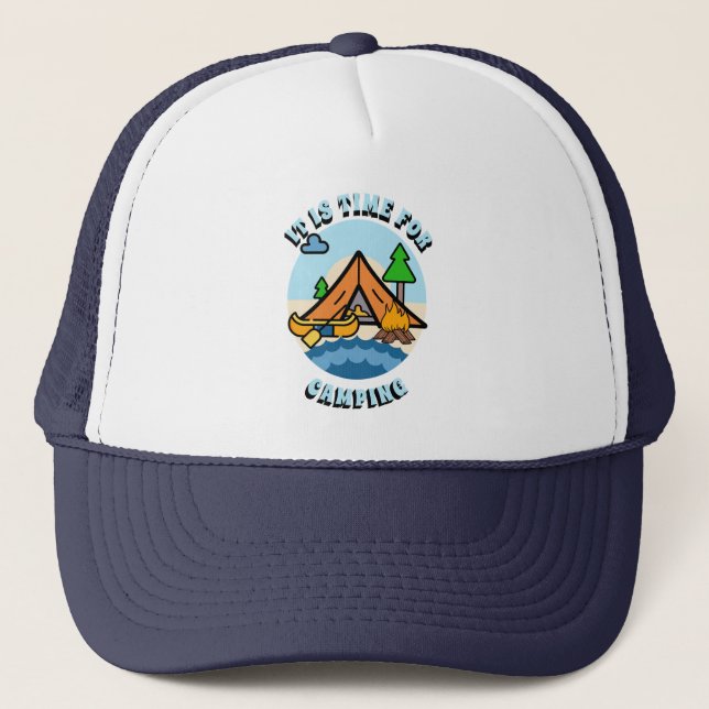 Gorra De Camionero Es hora de acampar (Anverso)