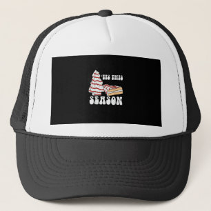 Gorra De Camionero Es La Temporada Árbol De Navidad Groovy Retro Vint