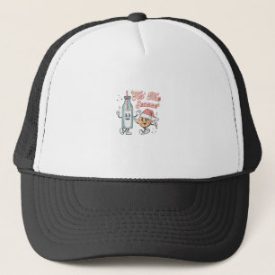 Gorra De Camionero Es La Temporada Retro De Leche Y Galletas De Navid