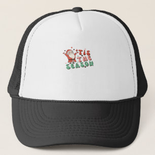 Gorra De Camionero Es La Temporada Retro Navidad Santa
