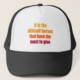 Gorra De Camionero Es los caballos difíciles