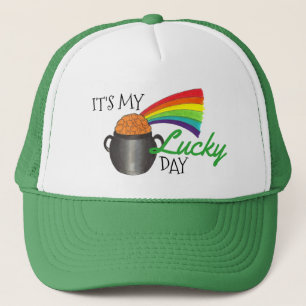 Gorra De Camionero Es mi día de suerte, el oro arcoiris del Día de Sa