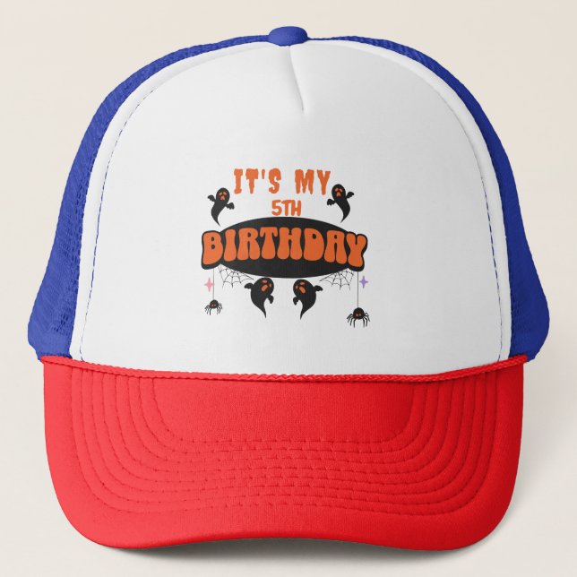 GORRA DE CAMIONERO ES MI HALLOWEEN DE CUMPLEAÑOS (Anverso)