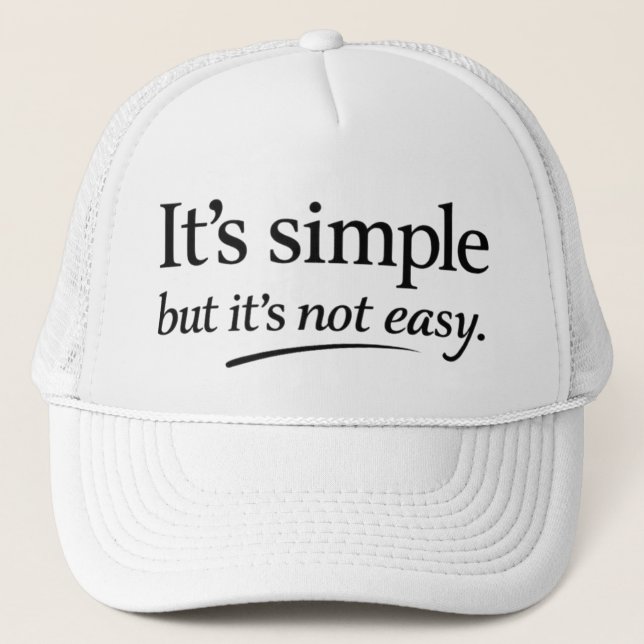 Gorra De Camionero Es Simple Pero No Es Fácil (Anverso)