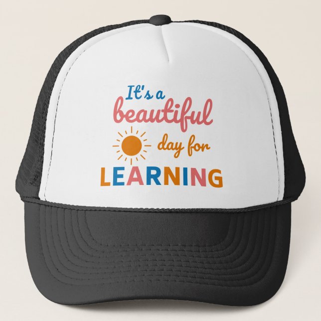 GORRA DE CAMIONERO ES UN DÍA HERMOSO PARA APRENDER (Anverso)