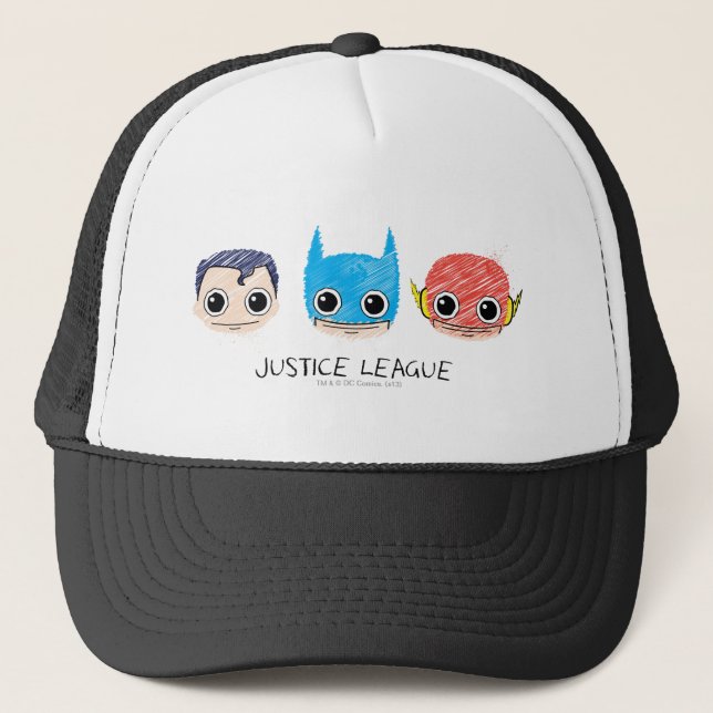 Gorra De Camionero Esbozo de la Liga de la Justicia Mini (Anverso)
