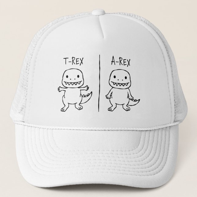 Gorra De Camionero Esbozo T-Rex de T-Pose (Anverso)