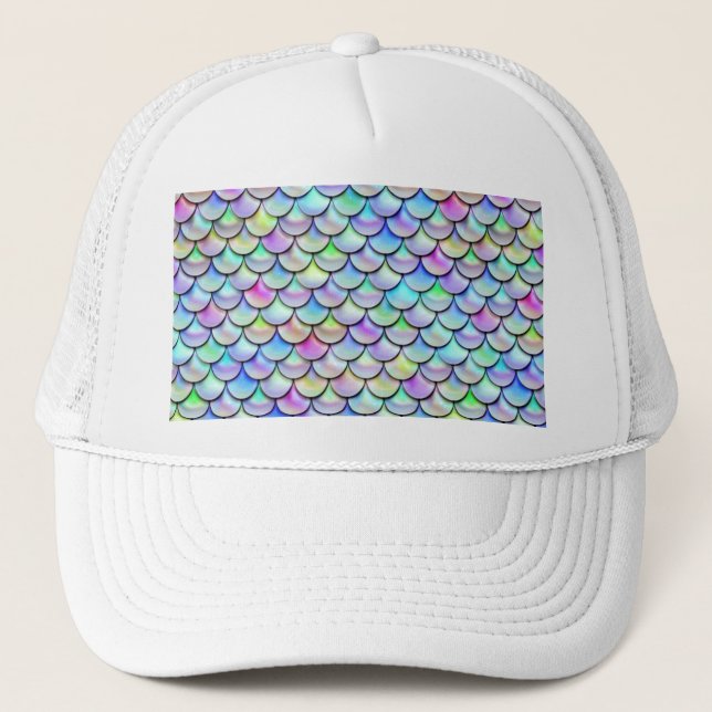 Gorra De Camionero Escala de sirenas de burbujas arcoiris (Anverso)