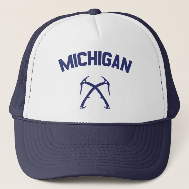 Gorra De Camionero Escalada de hielo de Michigan (Anverso)
