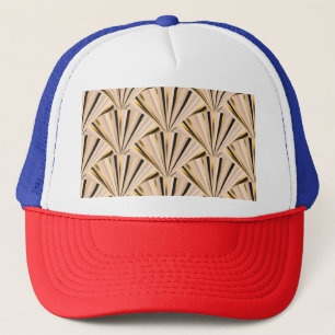 Gorra De Camionero Escalas Art Deco: Glamour dorado geométrico