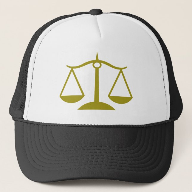 Gorra De Camionero Escalas de la justicia - oro (Anverso)