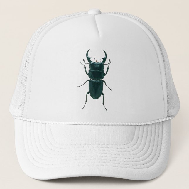 Gorra De Camionero Escarabajo de estiércol negro grande (Anverso)