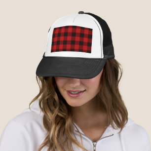 Gorra De Camionero escarabajo negro rojo invierno rústico