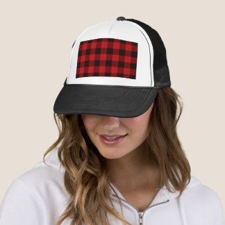 Gorra De Camionero escarabajo negro rojo invierno rústico