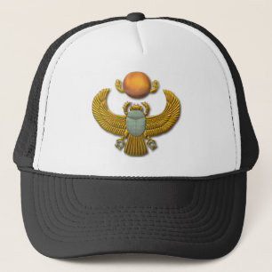 Gorra De Camionero Escarabajo sagrado egipcio antiguo - oro