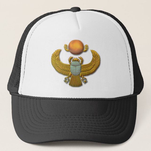 Gorra De Camionero Escarabajo sagrado egipcio antiguo - oro (Anverso)