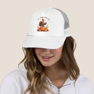 Gorra De Camionero Escena adorable de pavos de Acción de Gracias y ca