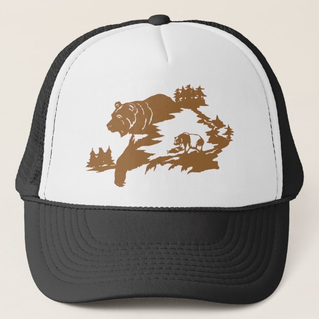 GORRA DE CAMIONERO ESCENA DEL OSO (Anverso)